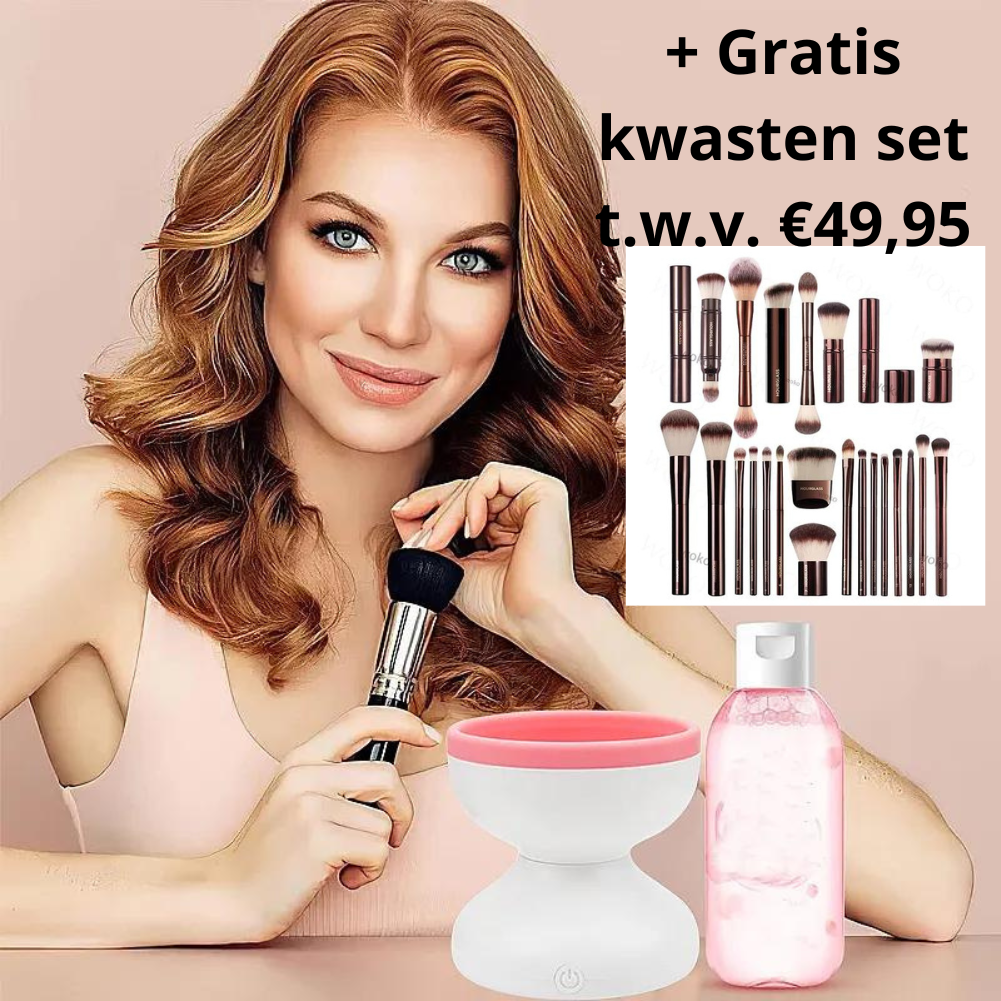 Elektrische make-up schoonmaker™- Nooit meer last van vieze make-up kwasten.